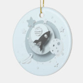 Moon & Starsカスタマイズ可能オーナメント セラミックオーナメント (左)
