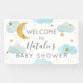 Moon & Stars baby shower banner 横断幕
