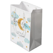 Moon & Stars Baby Shower Bolsa de regalo Medium  ミディアムペーパーバッグ (裏面アングル)