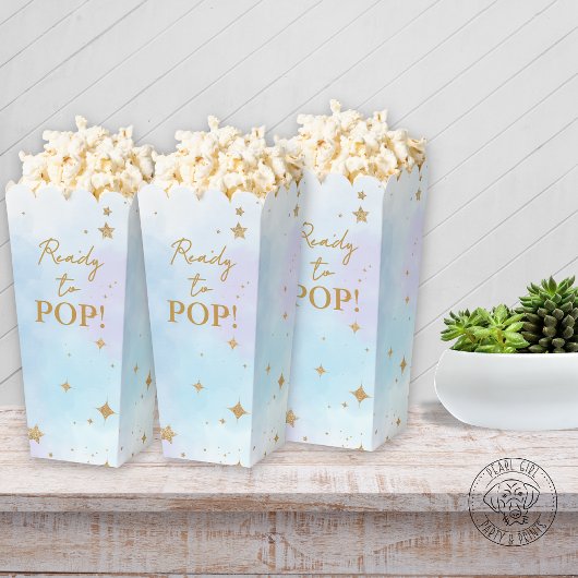 Moon & Stars Baby Shower Popcorn フェイバーボックス