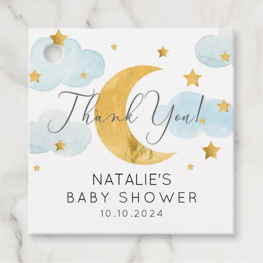 Moon & Stars favor tag フェイバータグ (正面)