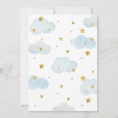 Moon & Stars theme Baby Shower 招待状 (裏面)