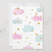 Moon & Stars theme Gender Reveal Boy or Girl 招待状 (裏面)