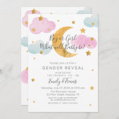 Moon & Stars theme Gender Reveal Boy or Girl 招待状 (正面/裏面)