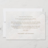 Moon Stars Twinkle White Clouds Coed Baby Shower サンキューカード (裏面)