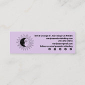 Moon & Sunお客エレガント様ご注文ありがとうございますシック スキニー名刺 (裏面)