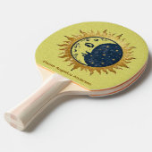 Moon, Sun and Stars, Celestial Universe Symbol  卓球ラケット (正面アングル)