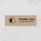 Moon & Sun Customer エレガント Thank You Kraft スキニー名刺 (正面)