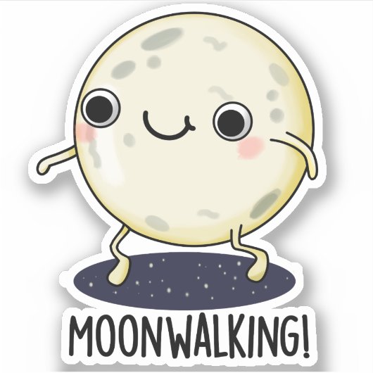 Moon Walking Funny Dance Pun  シール (正面)