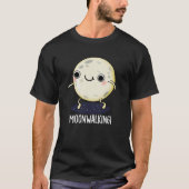 Moon Walking Funny Dance Pun Dark BG Tシャツ (正面)