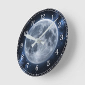 Moon Wall Clock — Space-Inspired Design ラウンド壁時計 (傾斜)