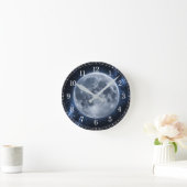 Moon Wall Clock — Space-Inspired Design ラウンド壁時計 (ホーム)
