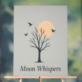 Moon Whispers – Serene Night Birds Poster  アクリルサイン (ニュートラル)