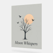 Moon Whispers – Serene Night Birds Poster  アクリルサイン (傾斜)