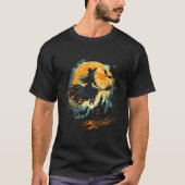 Moon Witch Witchcraft Halloween  2 Tシャツ (正面)