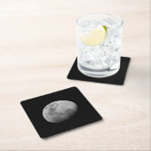 Moon with Black Sky | Zambia, South Luangwa スクエアペーパーコースター (インサイチュ)