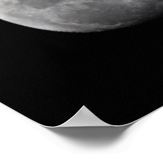 Moon with Black Sky | Zambia, South Luangwa ポスター (角)