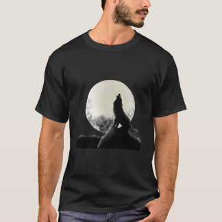 Moon Wolf Animal Tシャツ