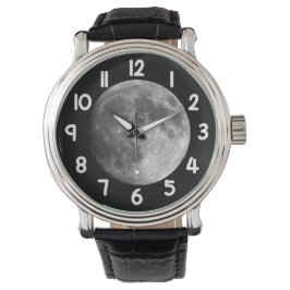 Moon Wrist Watch – Black Night Sky Space Timepiece 腕時計