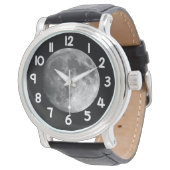 Moon Wrist Watch – Black Night Sky Space Timepiece 腕時計 (アングル)