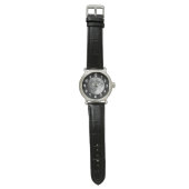 Moon Wrist Watch – Black Night Sky Space Timepiece 腕時計 (フラット)