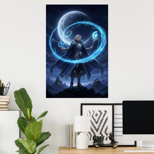 Moonbound Arcane Mage Poster Art ポスター (ホームオフィス)