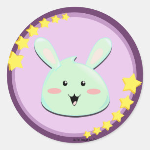 MoonBunnyの極度のかわいいステッカー ラウンドシール