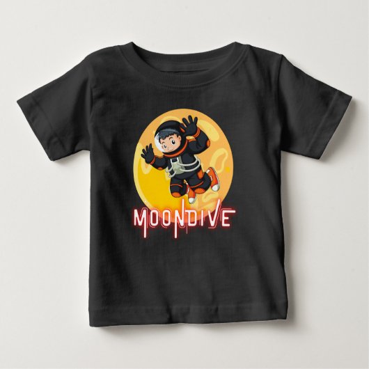 MOONDIVE-宇宙飛行士 ベビーTシャツ (正面)