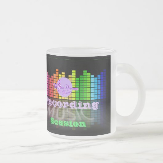 MoonDreams音楽録音セッションFrostedGlassMug フロストグラスマグカップ (右)