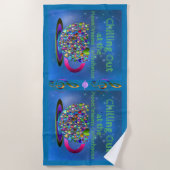 MoonDreams Coffeehouseで肌寒い ビーチタオル (正面)