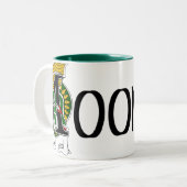 Mooneyのケルト族のドラゴンのマグ ツートーンマグカップ (正面左)