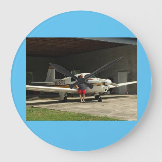 Mooneyの飛行機の時計 ラージ壁時計 (正面)
