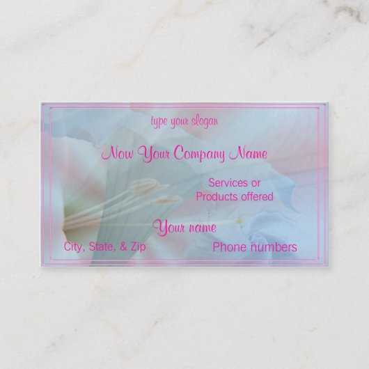 Moonflowerはコラージュカスタマイズ 名刺 (正面)