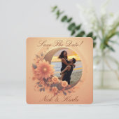 Moonflower日付写真の発表を保存 招待状 (スタンド正面)