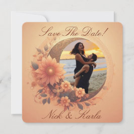 Moonflower日付写真の発表を保存 招待状