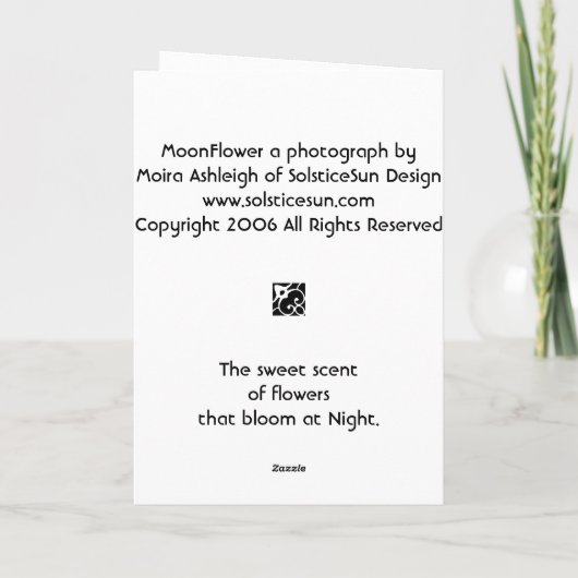 MoonFlower カード (裏面)