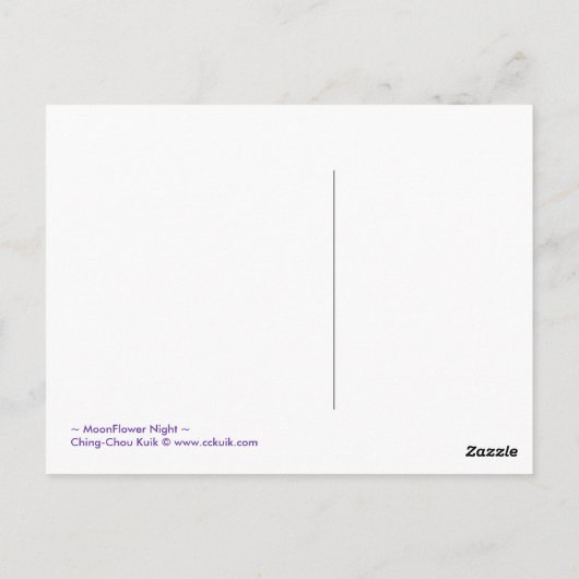 MoonFlower Night – はがき (裏面)