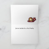 Mooniesのかわいこちゃんパイを持つプールのパーティの招待状 招待状 (内部)