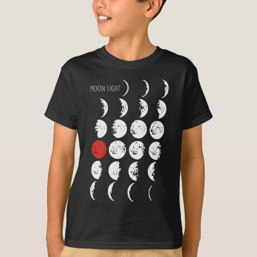 MOONLIGHTホワイト&レッド+あなたのアイディア Tシャツ (正面)