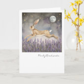 Moonlight and Wonder Rabbit greeting card カード (黄色い花)