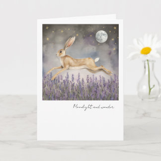 Moonlight and Wonder Rabbit greeting card カード