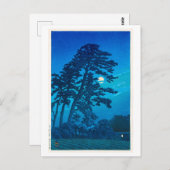 Moonlight at Magome, Hasui Kawase, Woodcut ポストカード (正面/裏面)