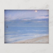 Moonlight at Skagenビーチby P.S. Kroyer, Art ポストカード (正面)
