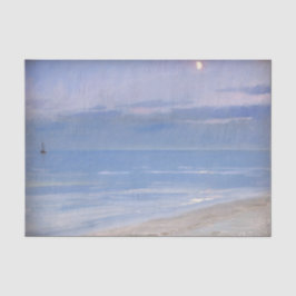 Moonlight at Skagenビーチby P.S. Kroyer, Art 薄葉紙