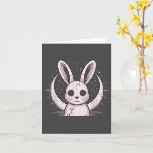 Moonlight Bunny Nge Alt Rabbit Horror Witch Moon C カード (黄色い花)