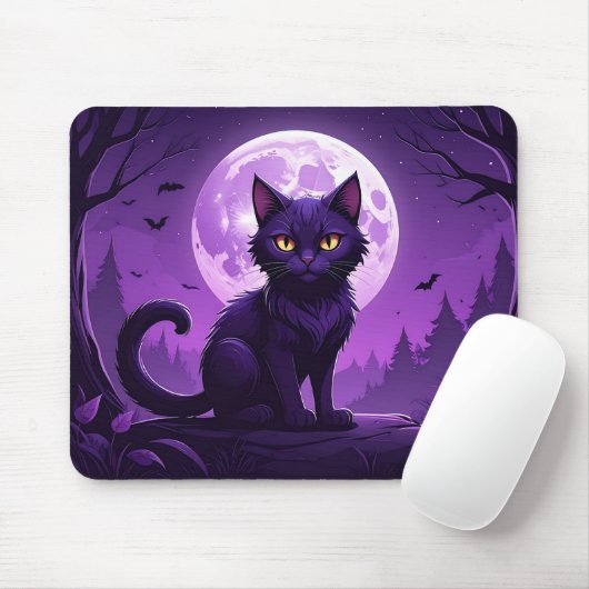 Moonlight Cat Mousepad マウスパッド (マウス)