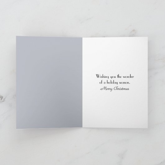 Moonlight Christmas Footprints In a Snowy Forest カード (内部)