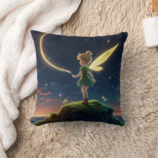 Moonlight Fairy Throw Pillow クッション (ブランケット)
