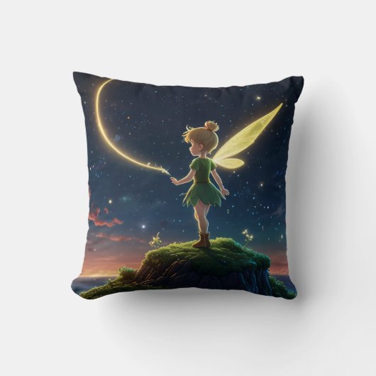 Moonlight Fairy Throw Pillow クッション (正面)