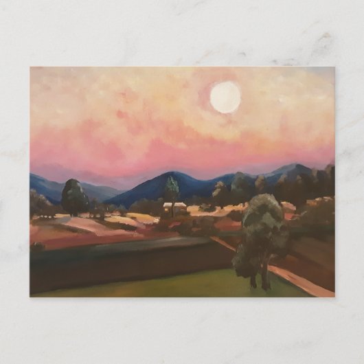 Moonlight in the countryside card ポストカード (正面)